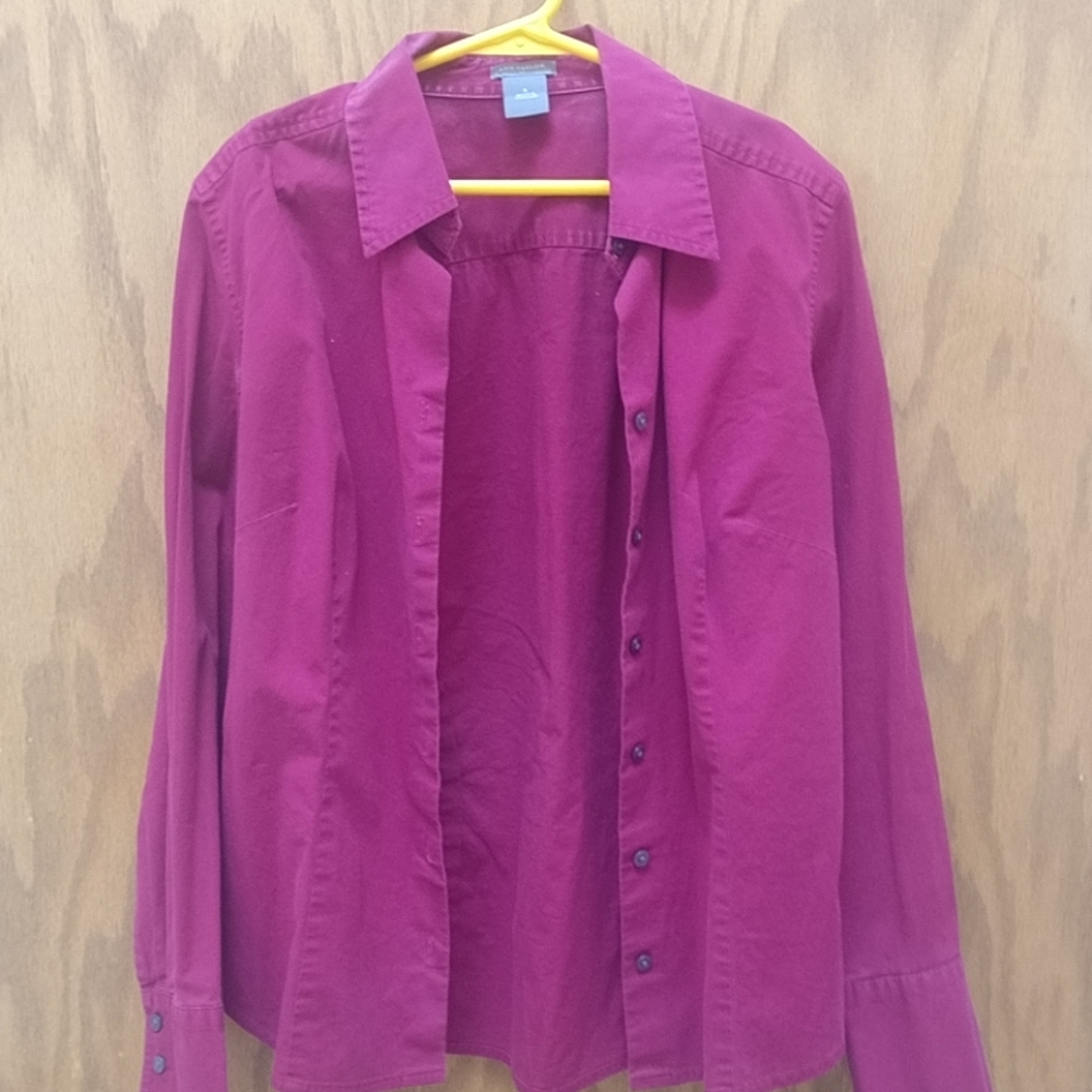 Ann Taylor red dress shirt